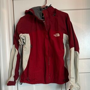 The North Face Burgundy and Beige Jacket